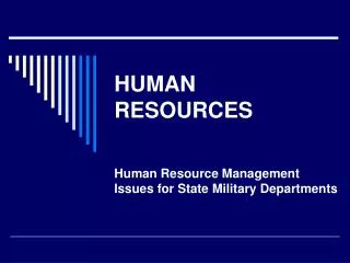 HUMAN RESOURCES