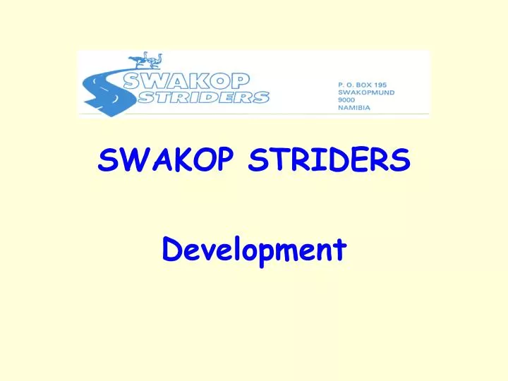 swakop striders development