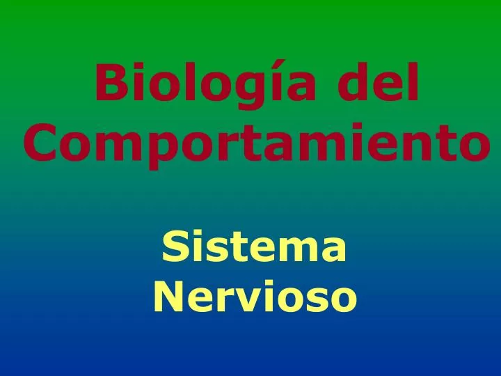 biolog a del comportamiento