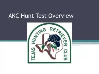 AKC Hunt Test Overview