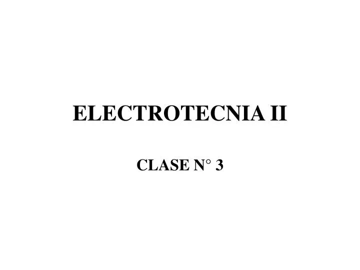 electrotecnia ii