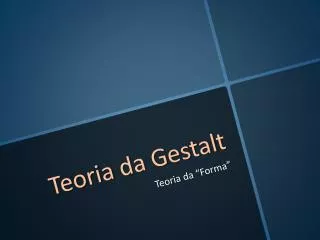 teoria da gestalt