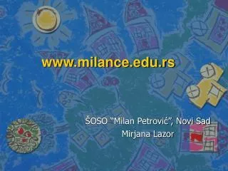 www milance edu rs