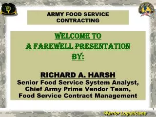 army food service contracting