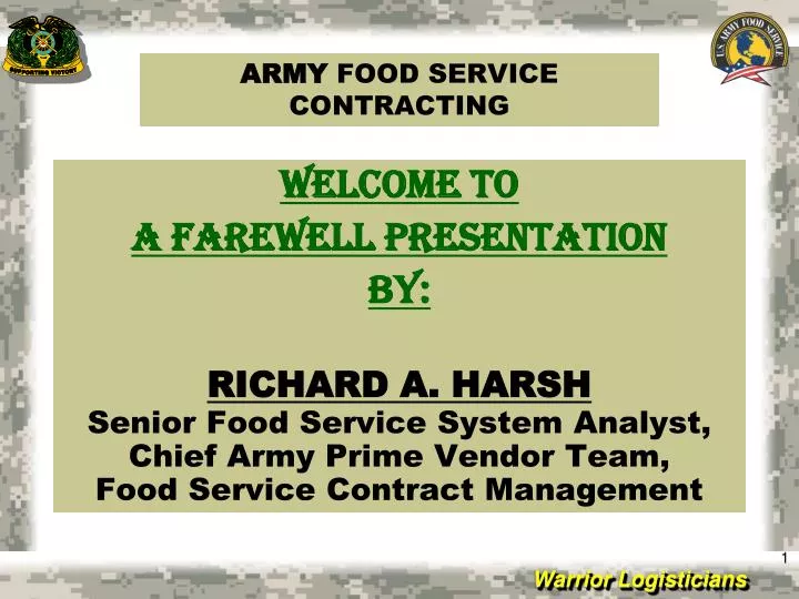 army food service contracting
