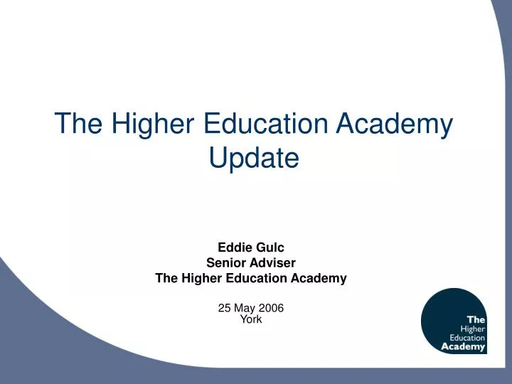 the higher education academy update