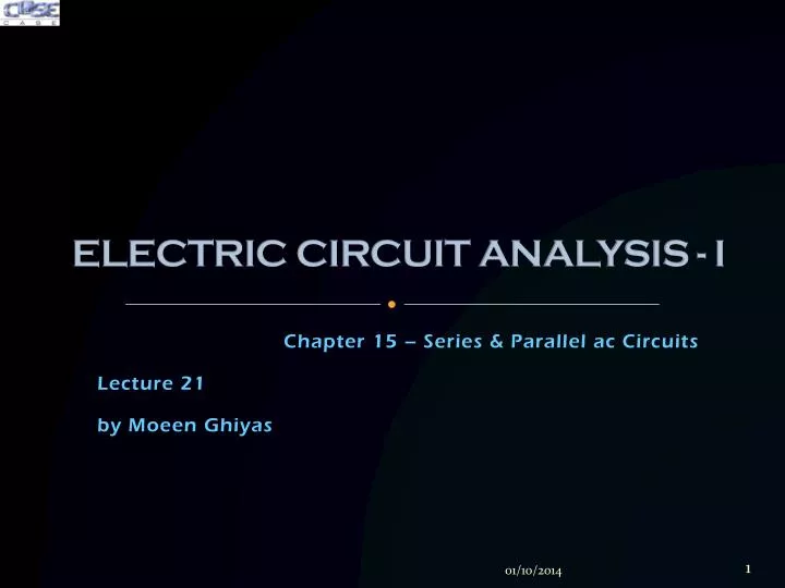 electric circuit analysis i