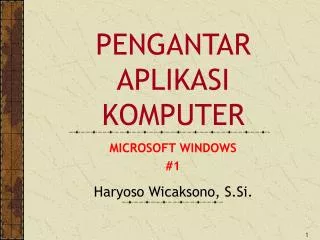 PPT - PENGANTAR APLIKASI KOMPUTER PowerPoint Presentation, Free ...