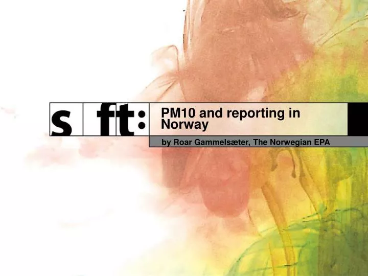 pm10 and reporting in norway
