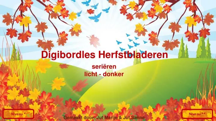 digibordles herfstbladeren