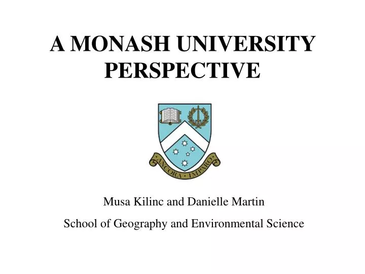 a monash university perspective
