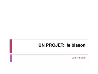 un projet le blason
