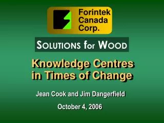 Knowledge Centres in Times of Change