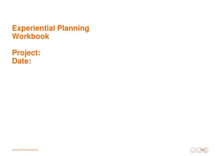 experiential planning workbook project date