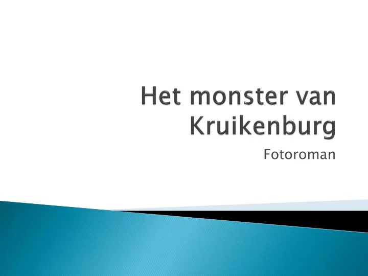 het monster van kruikenburg