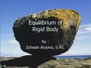 equilibrium of rigid body
