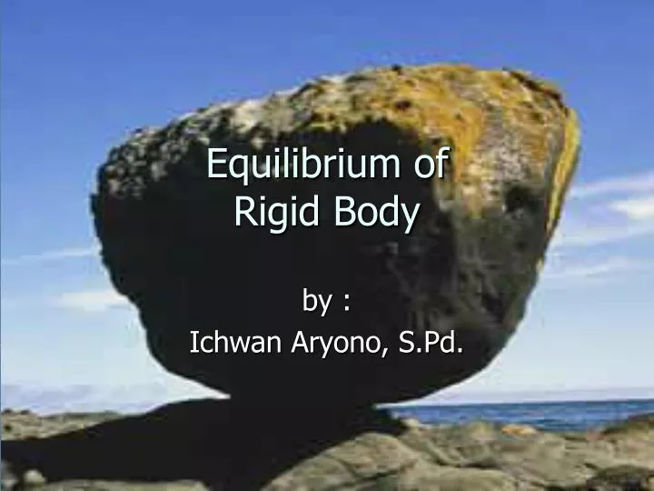 equilibrium of rigid body