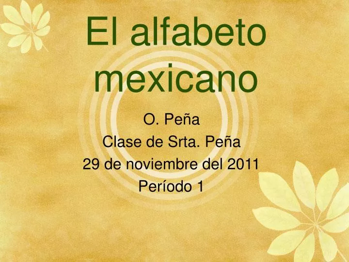 el alfabeto mexicano