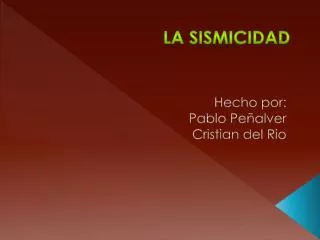 la sismicidad
