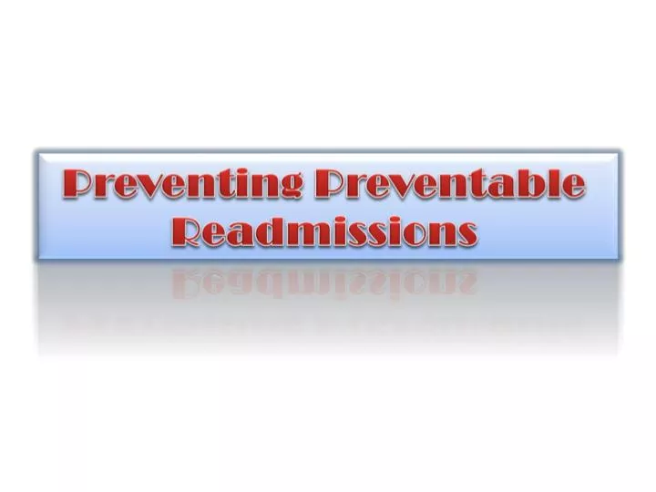 preventing preventable r eadmissions