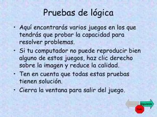 pruebas de l gica