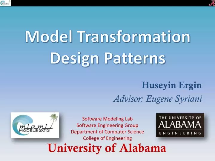 model transformation design patterns