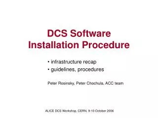 DCS Software Installation Procedure