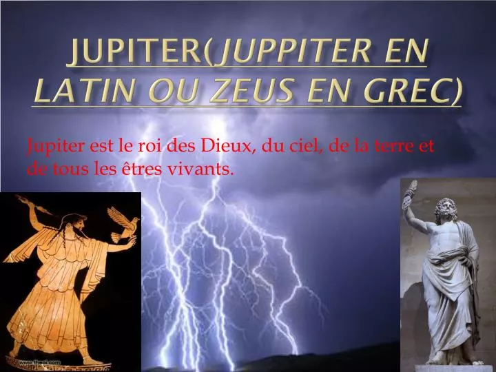 jupiter juppiter en latin ou z eus en grec