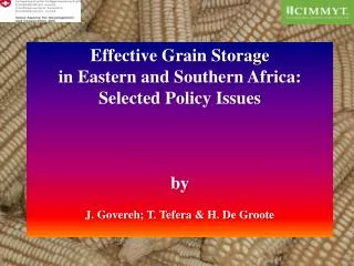 Effective Grain Storage in Eastern and Southern Africa: Selected Policy Issues by