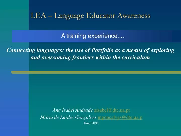 lea language educator awareness