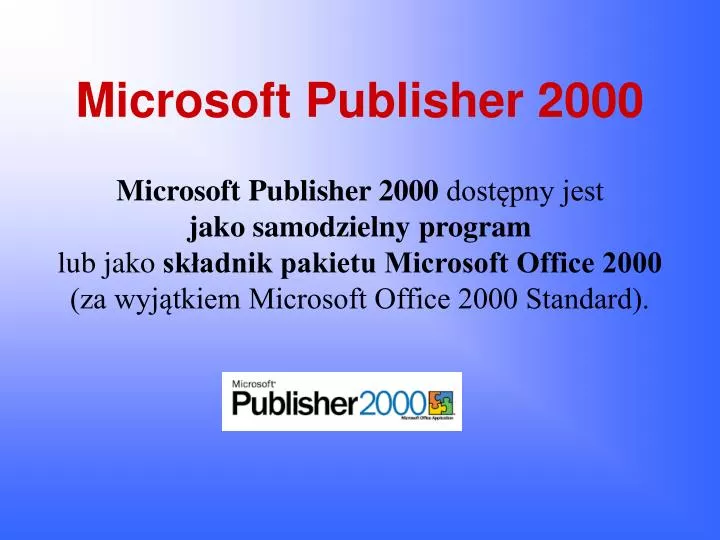 microsoft publisher 2000