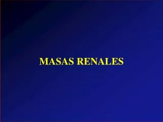 masas renales