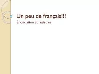 un peu de fran ais