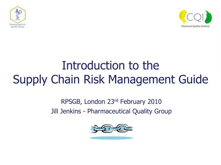 introduction to the supply chain risk management guide