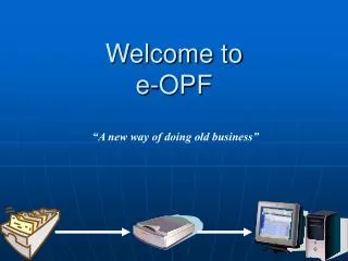 Welcome to e-OPF