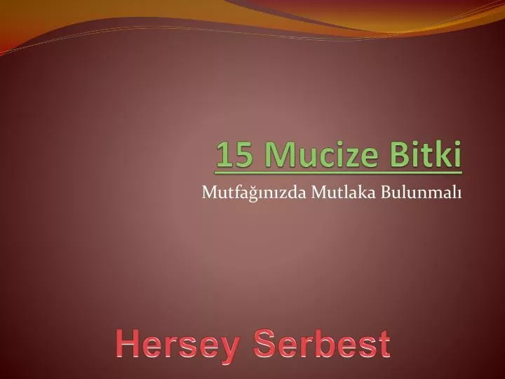 15 mucize bitki