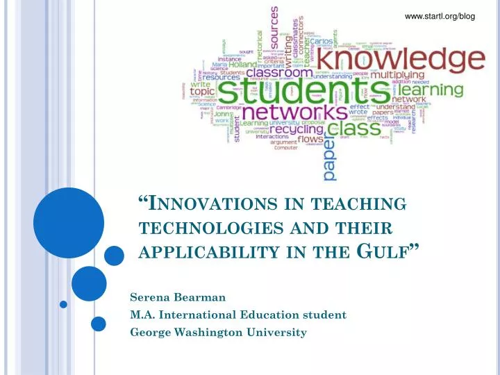 innovations in teaching technologies and their applicability in the gulf