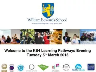 Welcome to the KS4 Learning Pathways Evening Tuesday 5 th March 2013