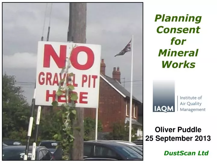 planning consent for mineral works