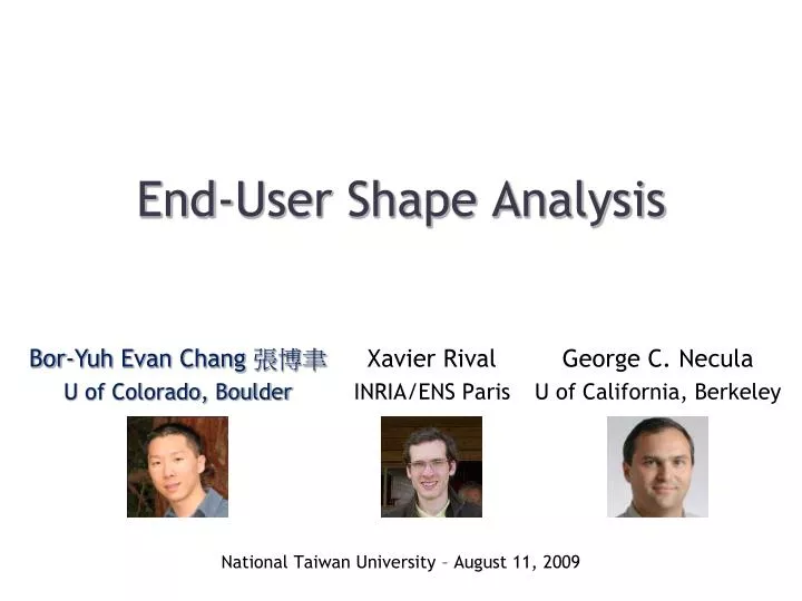 end user shape analysis
