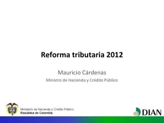 reforma tributaria 2012