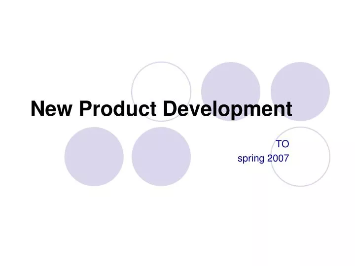 new product development