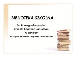 biblioteka szkolna