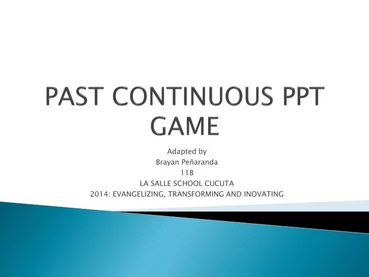 past continuous ppt game