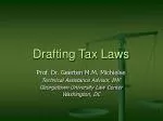 Drafting Tax Laws: Technical Assistance Insights from IMF Expert Prof. Dr. Geerten Michielse - slide 1