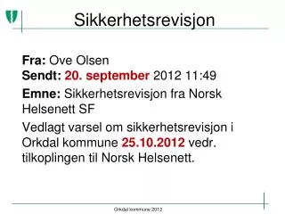 sikkerhetsrevisjon