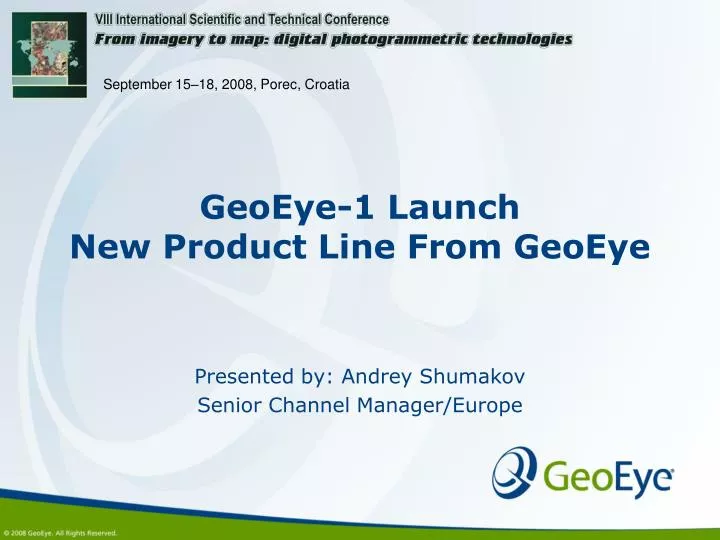 geoeye 1 launch new product line from geoeye
