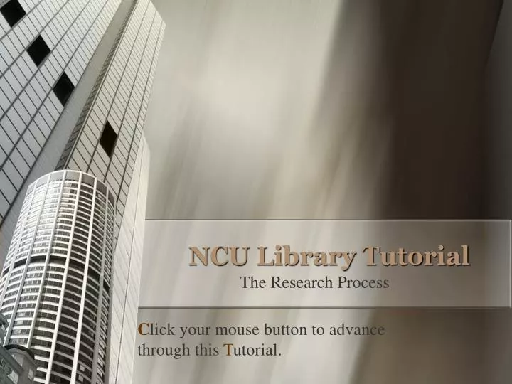 ncu library tutorial