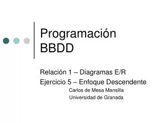 programaci n bbdd