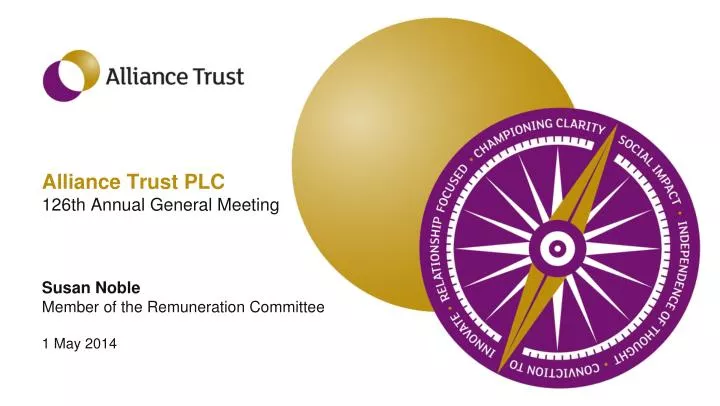 alliance trust plc 126th annual general meeting